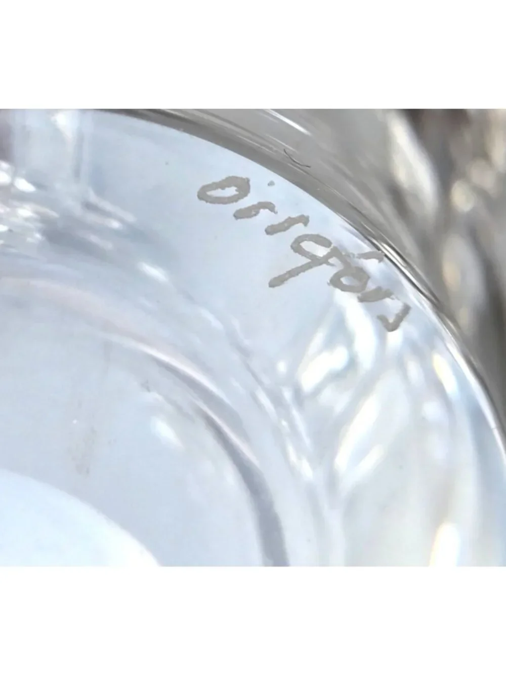 Signed Orrefors Crystal Corona Bowl by 4.5 inches Diameter x 3 inches High